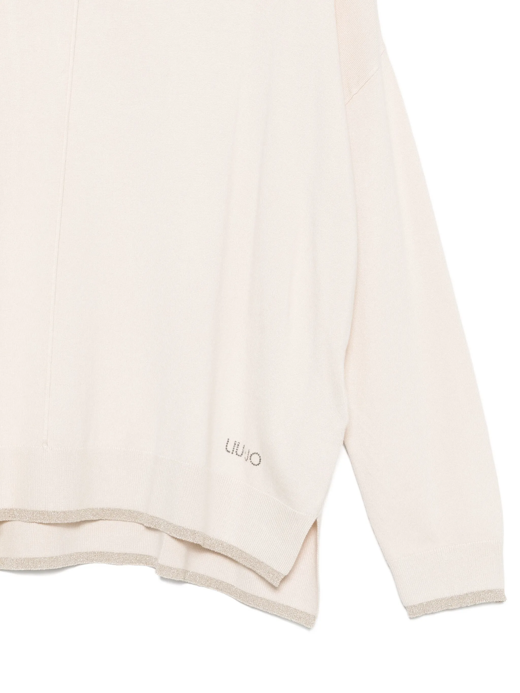 

Свитер с эффектом металлик Liu Jo, белый