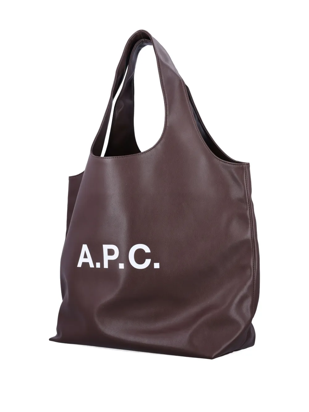 

Сумка-шоппер с логотипом A.P.C., коричневый