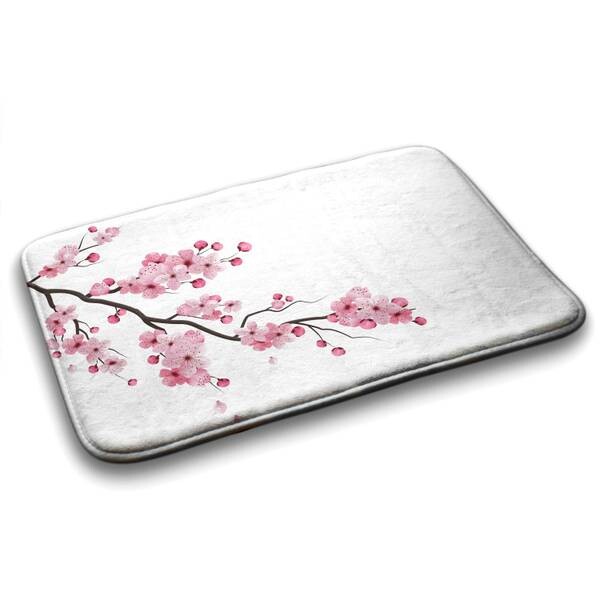 

Коврик для ванной Tulup Japanische Kirschblüten, 90x1x90 см, красный