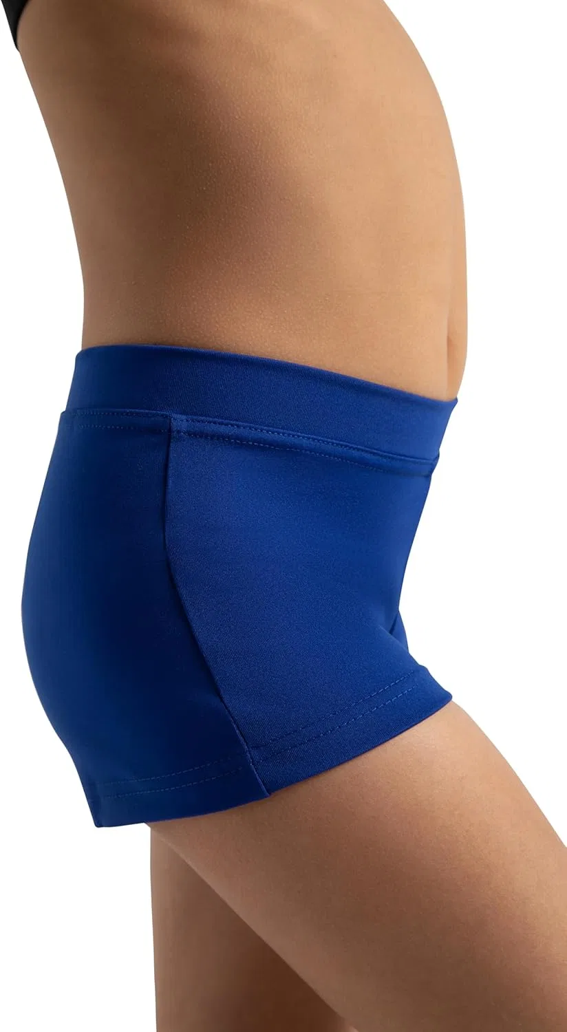 Короткие шорты Capezio для девочек, модель "Boy Cut" с низкой посадкой, Royal — фото 3