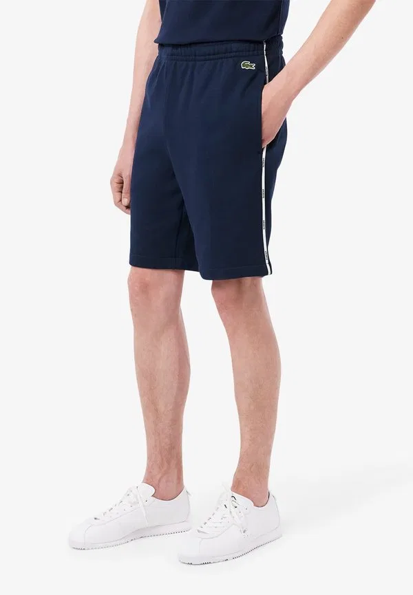Короткие спортивные шорты с лентой Lacoste Sport, Navy Blue