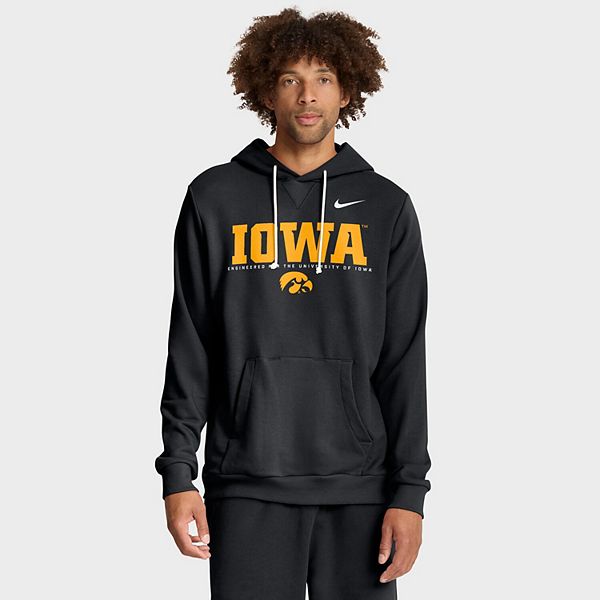 Мужская черная толстовка Iowa Hawkeyes 2025 Sideline Standard Issue Dri-FIT Nike