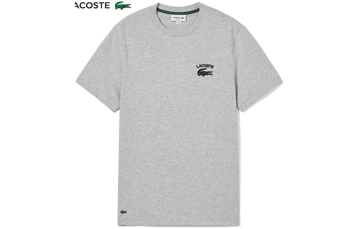 

Футболка мужская серебристо-серая Lacoste, серый