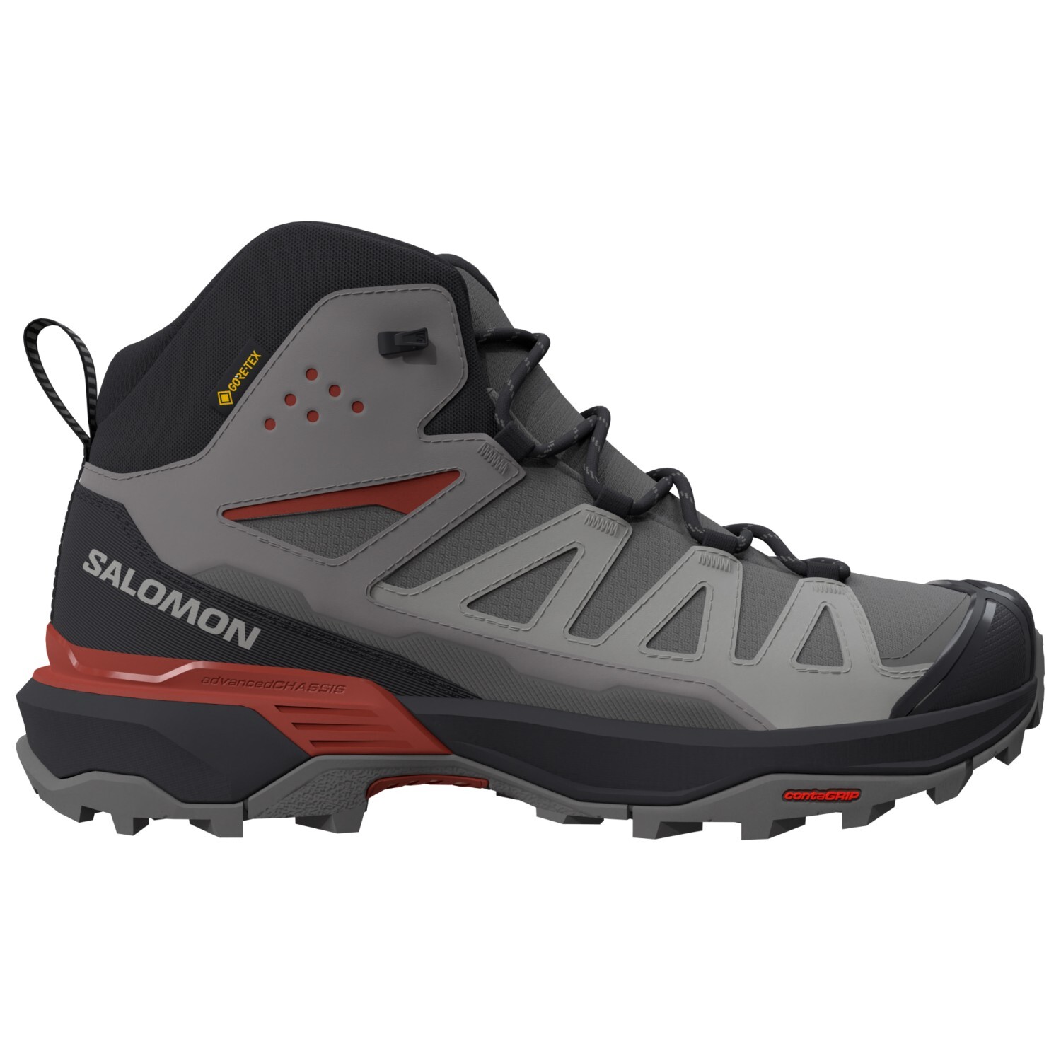 

Ботинки для прогулки Salomon X Ultra 360 Mid GTX, цвет Pewter/Black/Burnt Henna