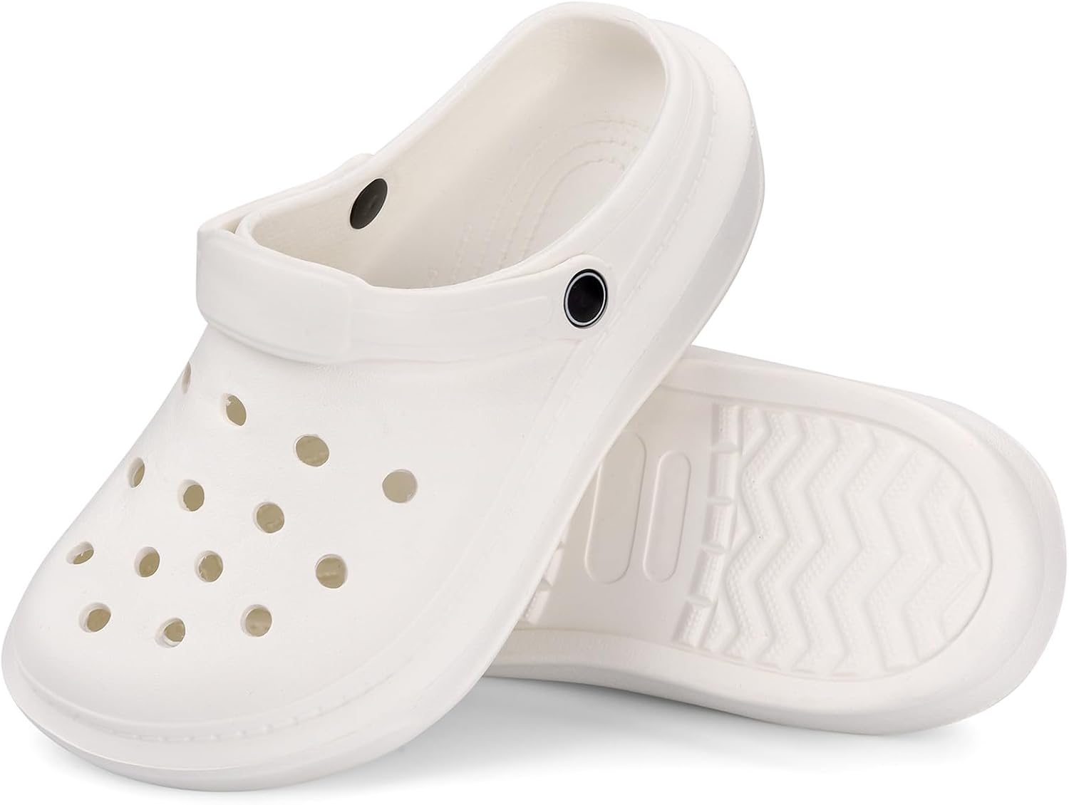 

Женские и мужские сабо VONMAY, дышащие летние пляжные сандалии, регулируемые шлепанцы, садовая обувь, нескользящие, белый