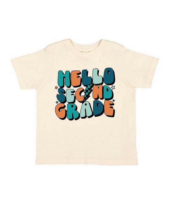 

Мальчиковая футболка с коротким рукавом "Hello Second Grade" - для малышей и детей постарше Sweet Wink, коричневый/бежевый