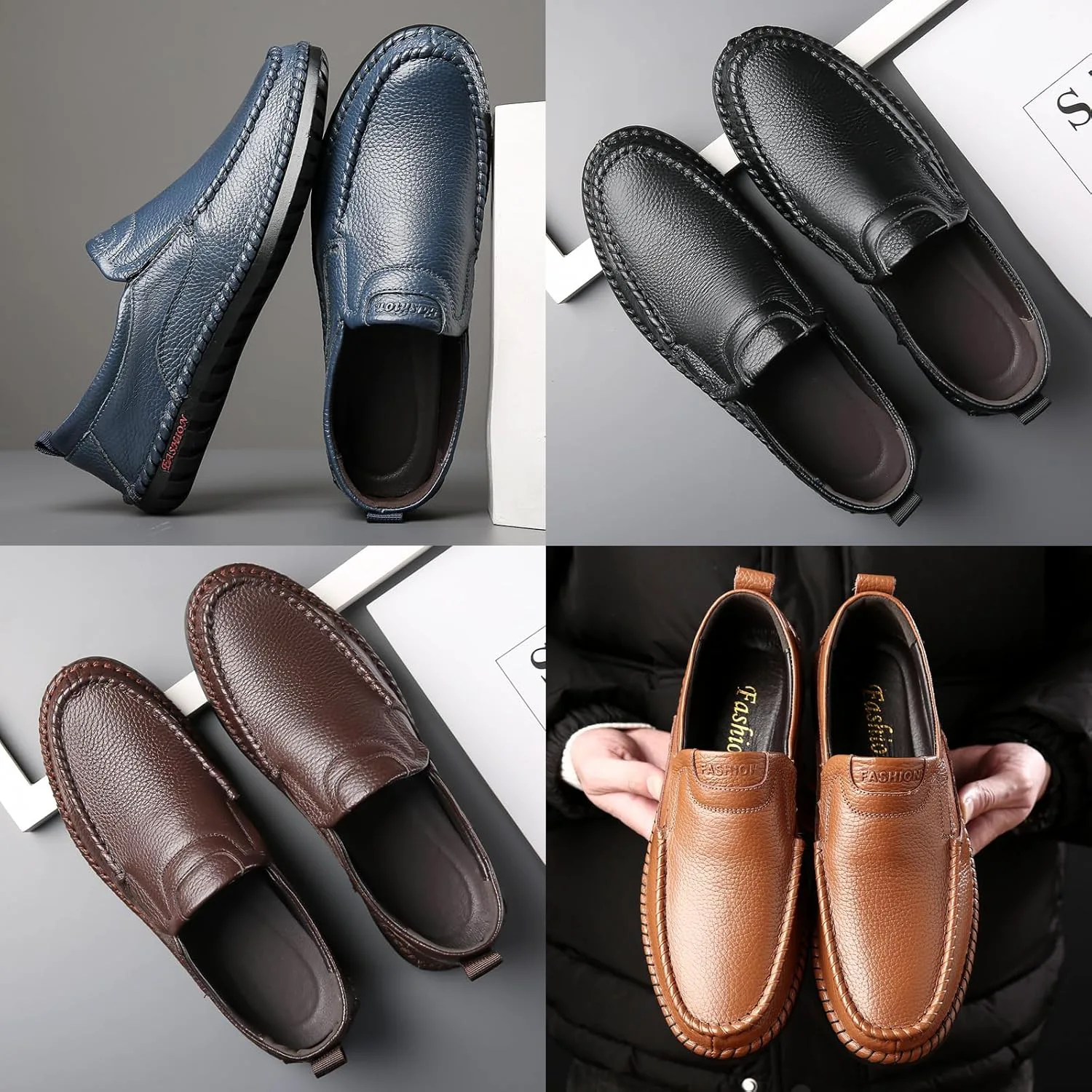 

Мужские лоферы Optigard на каждый день с вырезом, дышащие, мягкая кожаная обувь, повседневные легкие прогулочные ботинки, удобные плоские туфли для вождения, мокасины, сандалии, темно-коричневый