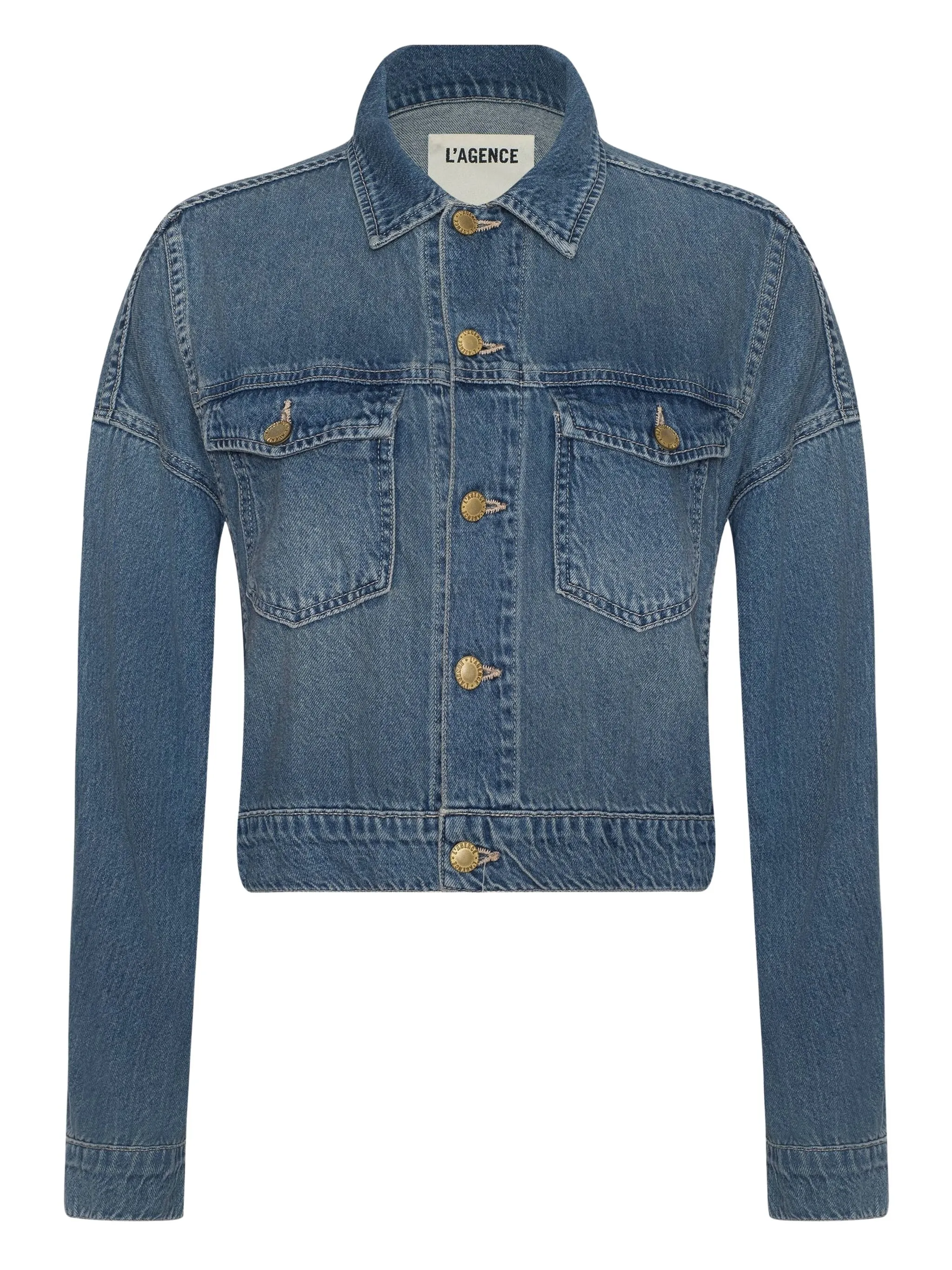 

Куртка Vianney hi-lo на пуговицах L'Agence, синий