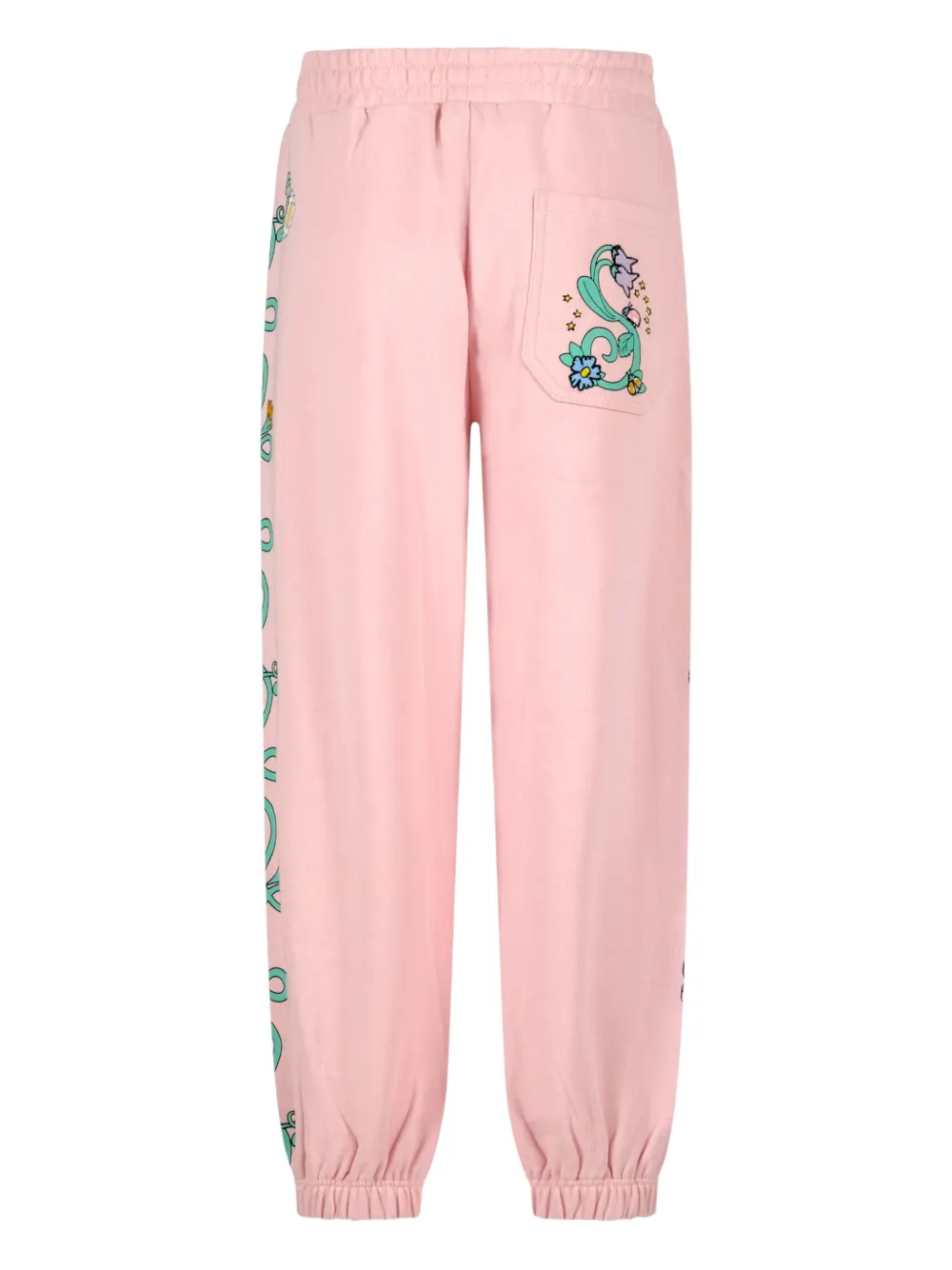 Спортивные брюки с цветочным принтом Stella Mccartney Kids, розовый — фото 2