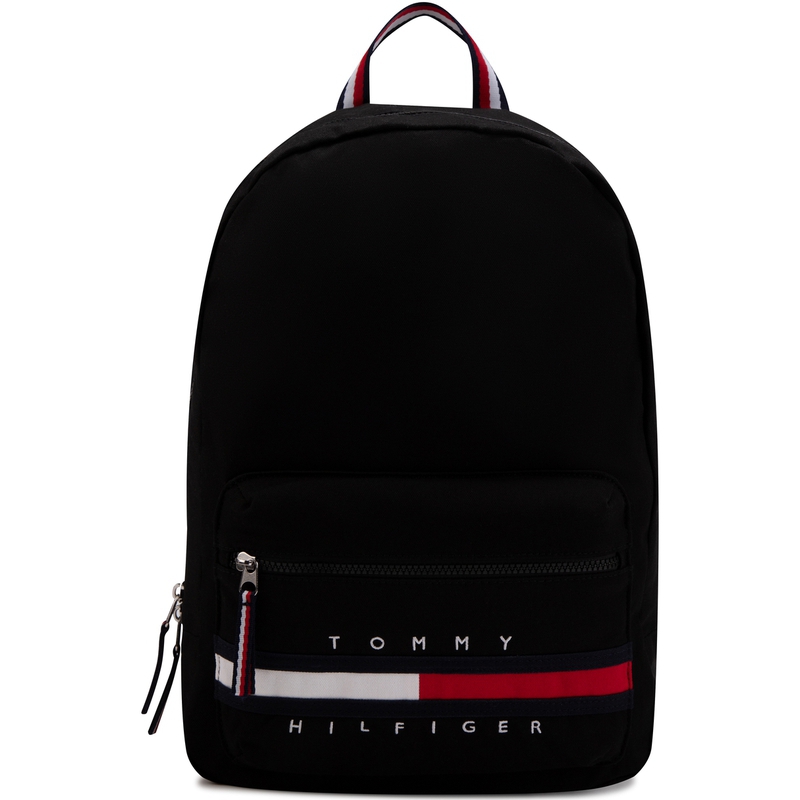 

Tommy Hilfiger Большой черный рюкзак из хлопка для мужчин, Black 001