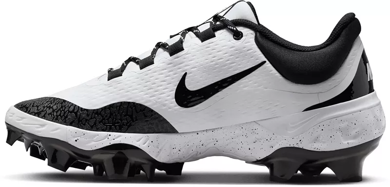 Мужские бейсбольные бутсы Nike Alpha Huarache Elite 4 MCS, белый/черный/белый — фото 3