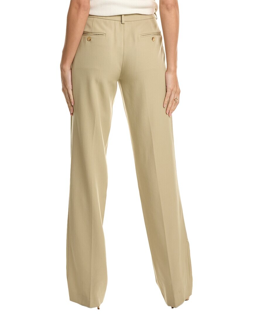

Шерстяные брюки из габардина Michael Kors Collection Carolyn, коричневый