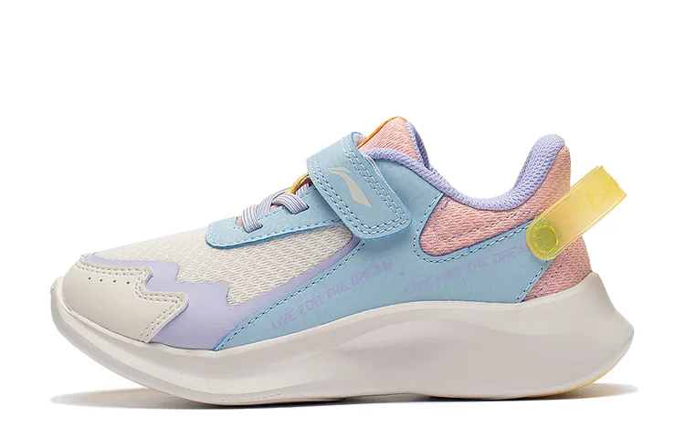 YOUNG Li-Ning YOUNG классические детские повседневные кроссовки, устойчивые к скольжению и истиранию, цветной блок — фото 3
