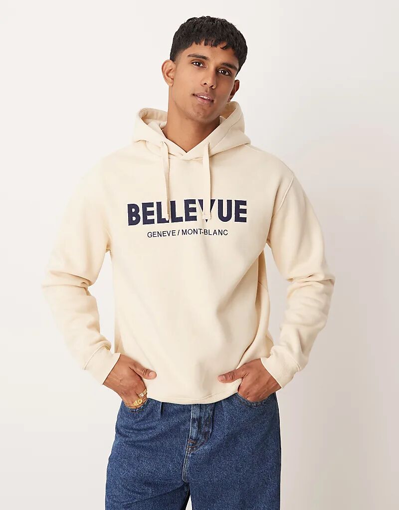

Толстовка с капюшоном «Bellevue» классического кроя кремового цвета Mango