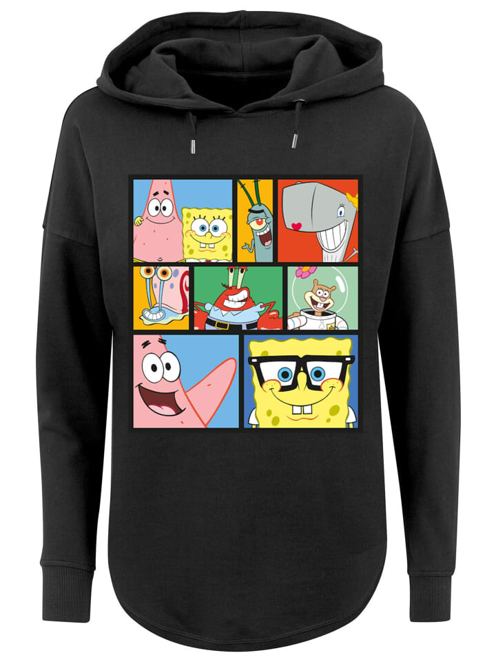 

Пуловер F4NT4STIC Oversized Spongebob Schwammkopf Collage, черный