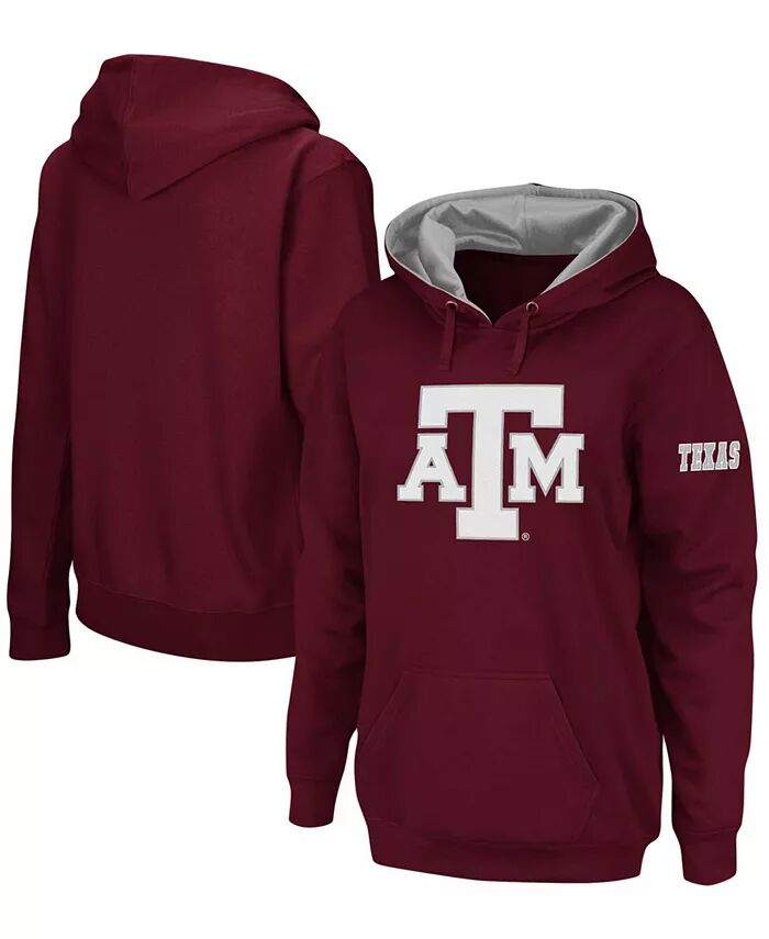 

Женская темно-бордовая толстовка с капюшоном Texas A&M Aggies Team с большим логотипом Stadium Athletic