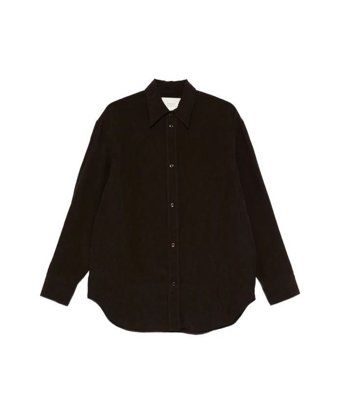 

Коричневая фактурная тканая рубашка на пуговицах Studio Nicholson, коричневый