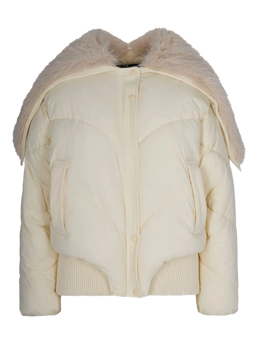 

Куртка с воротником из искусственного меха Patrizia Pepe, нейтральный