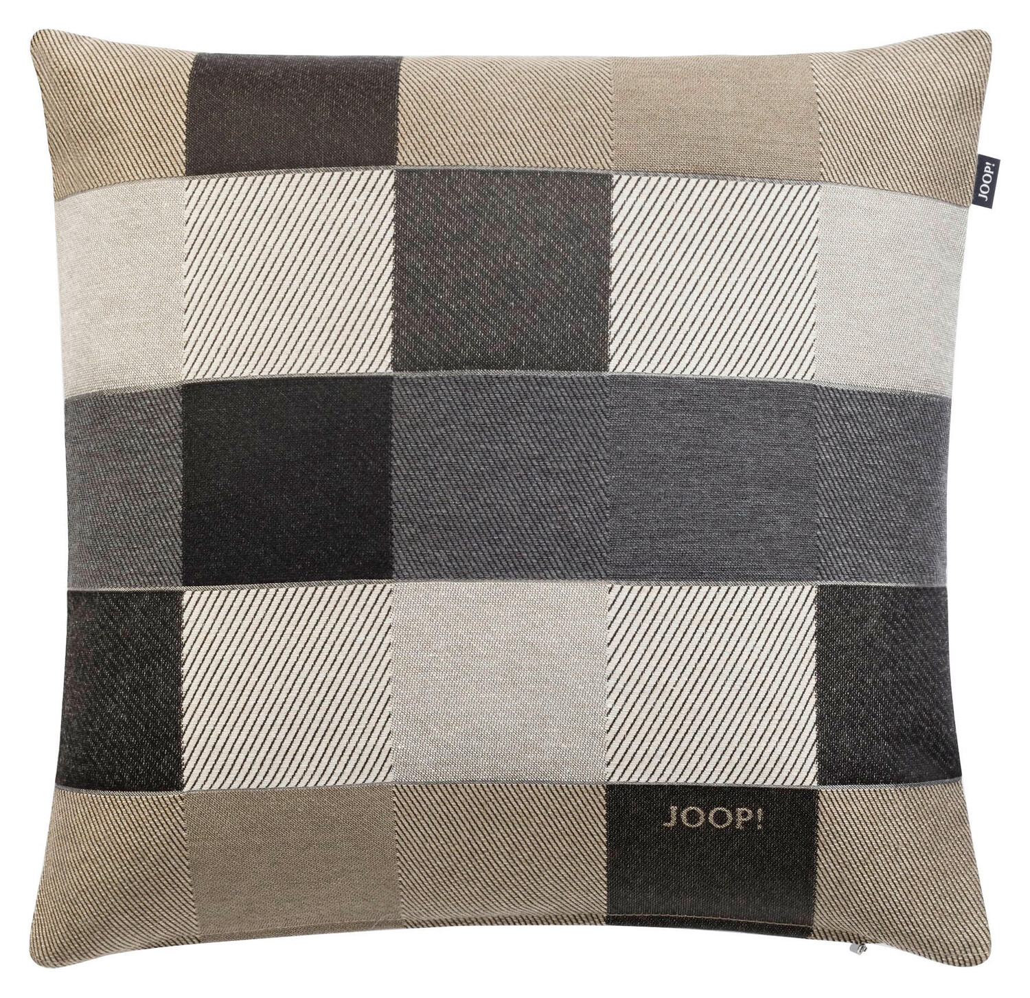 

Чехол на подушку Joop!, 40x40 см, антрацит/коричневый/серый