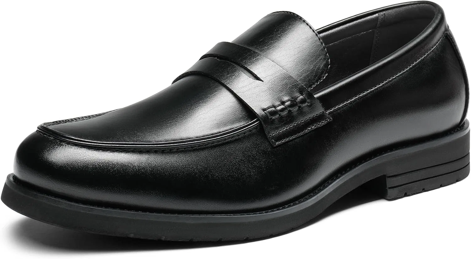 Мужские деловые лоферы без шнурков Bruno Marc, Black