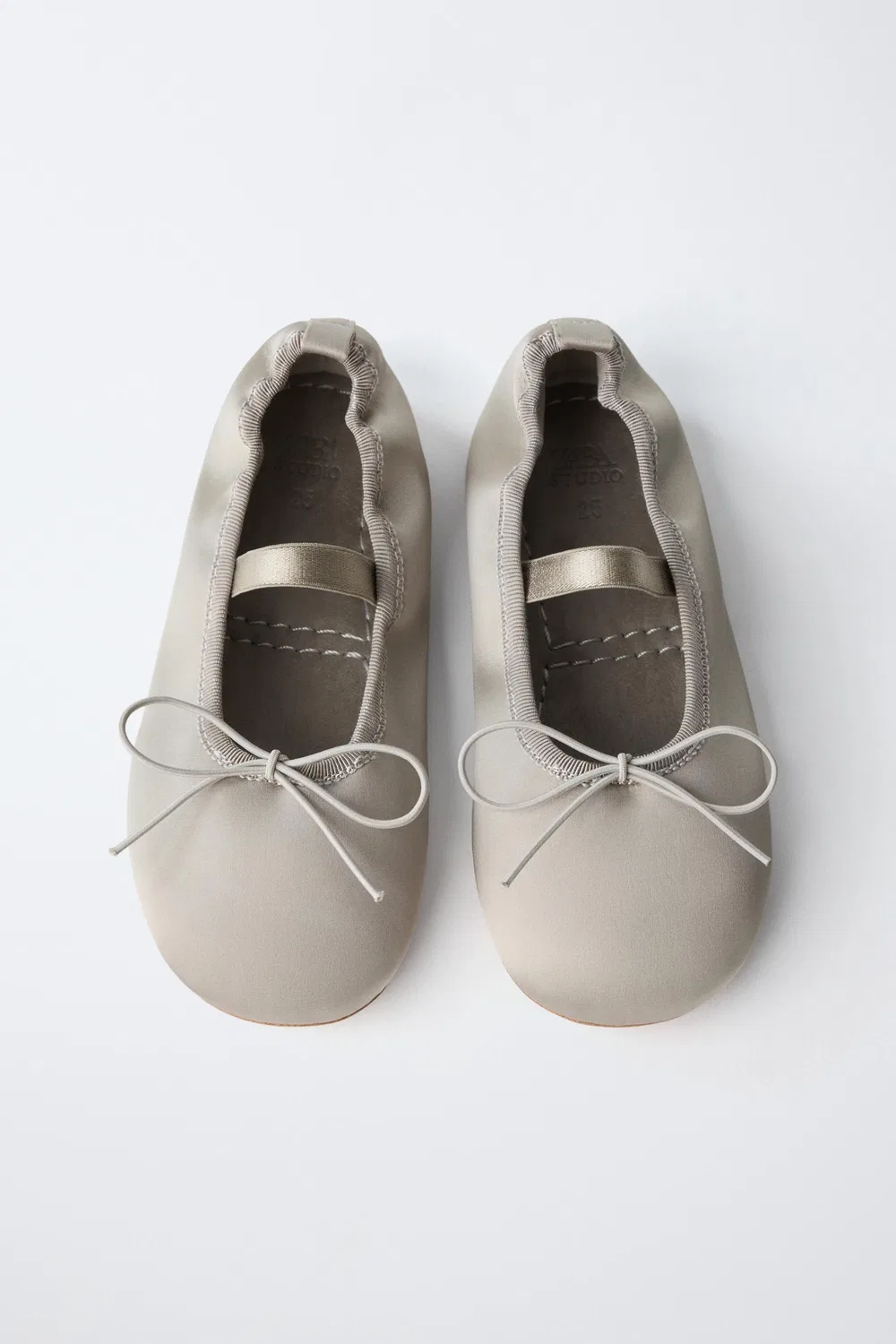 Балетки с бантом, лимитированная серия ZARA, Grey — фото 4