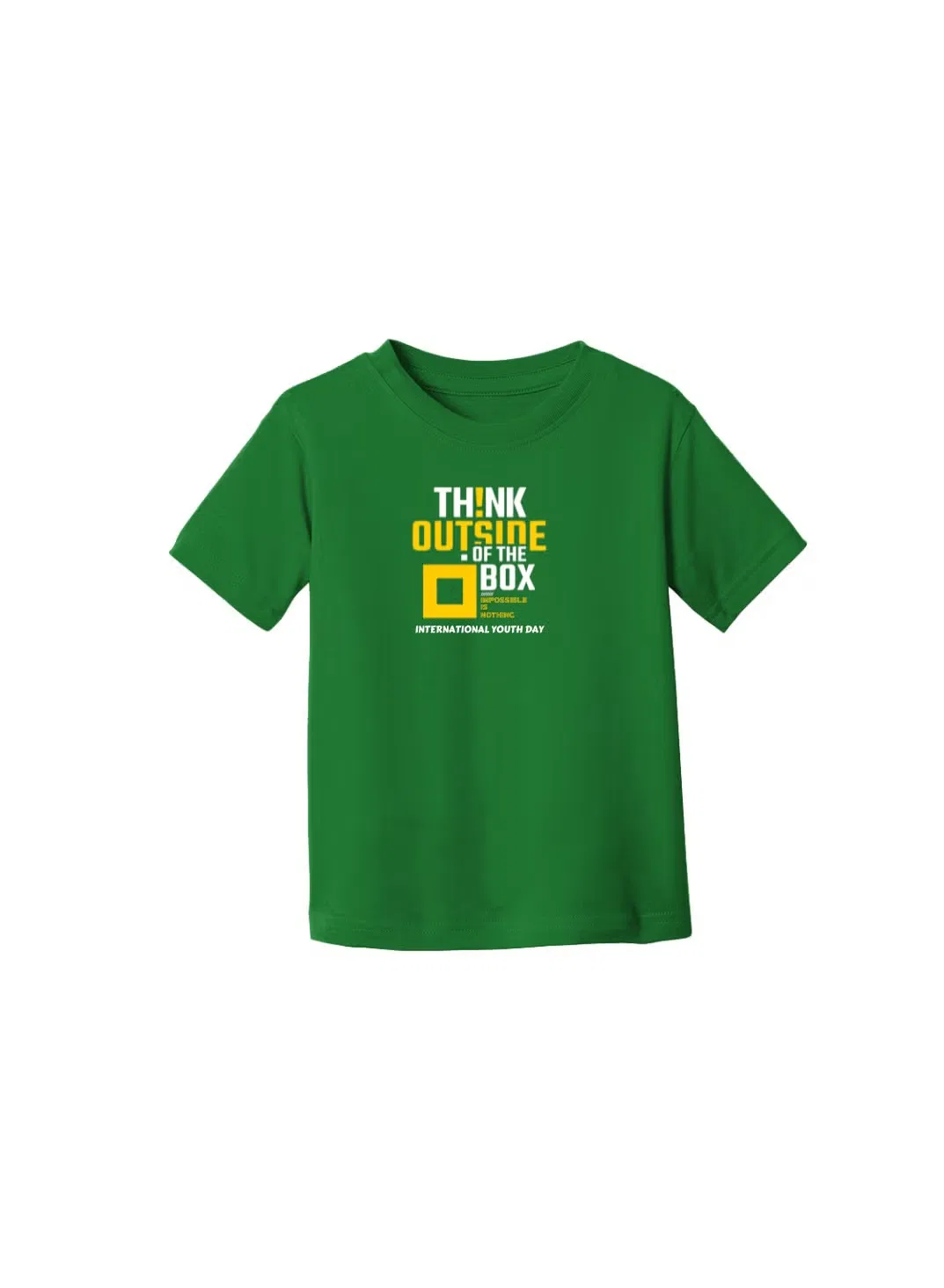 Футболка с принтом International Youth Day Printshop4Me, зеленый — фото 3