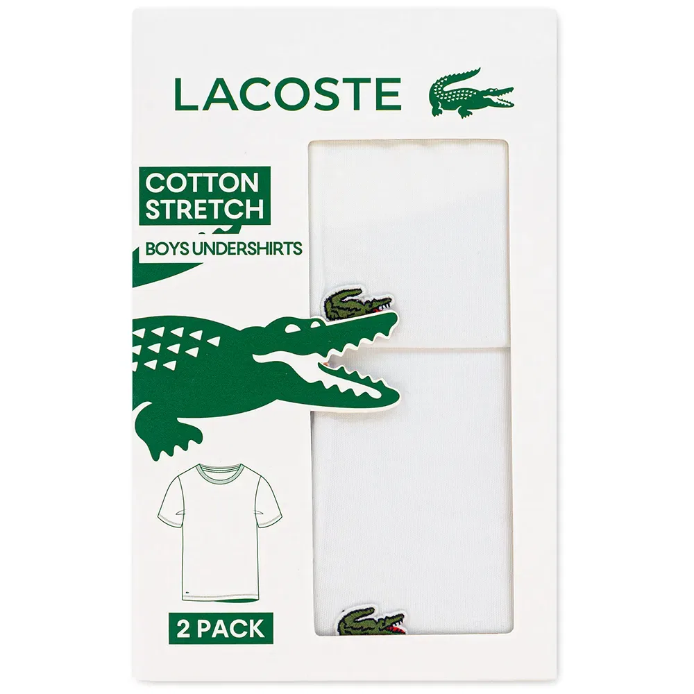 Детская футболка с коротким рукавом Lacoste kids, White — фото 3