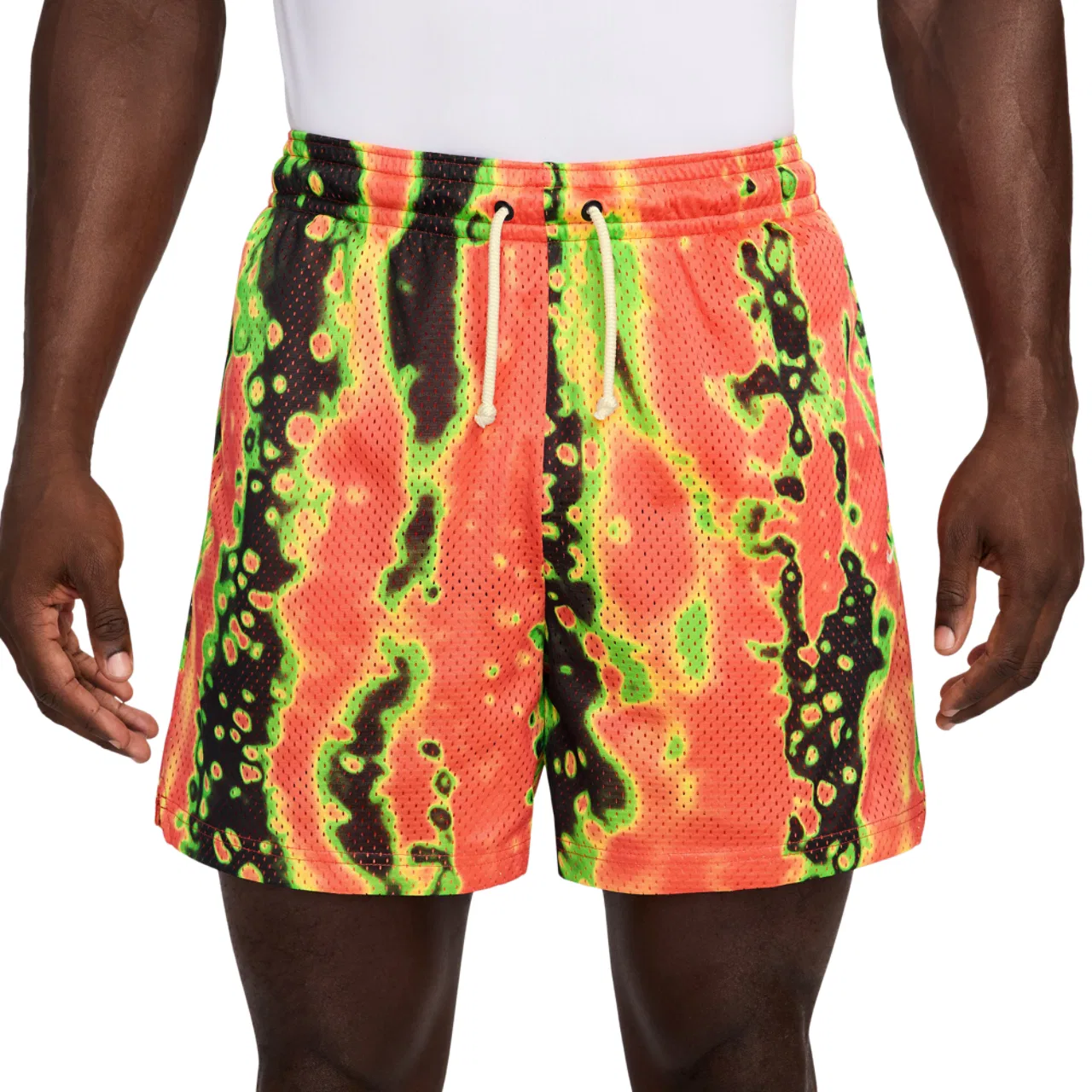 Мужские шорты Dri-FIT 5 Inch Mesh Print Nike, цвет Turf Orange/Pale Ivory
