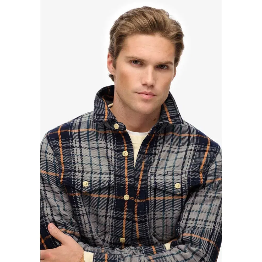 Рубашка с длинным рукавом Merchant Superdry, серый — фото 4