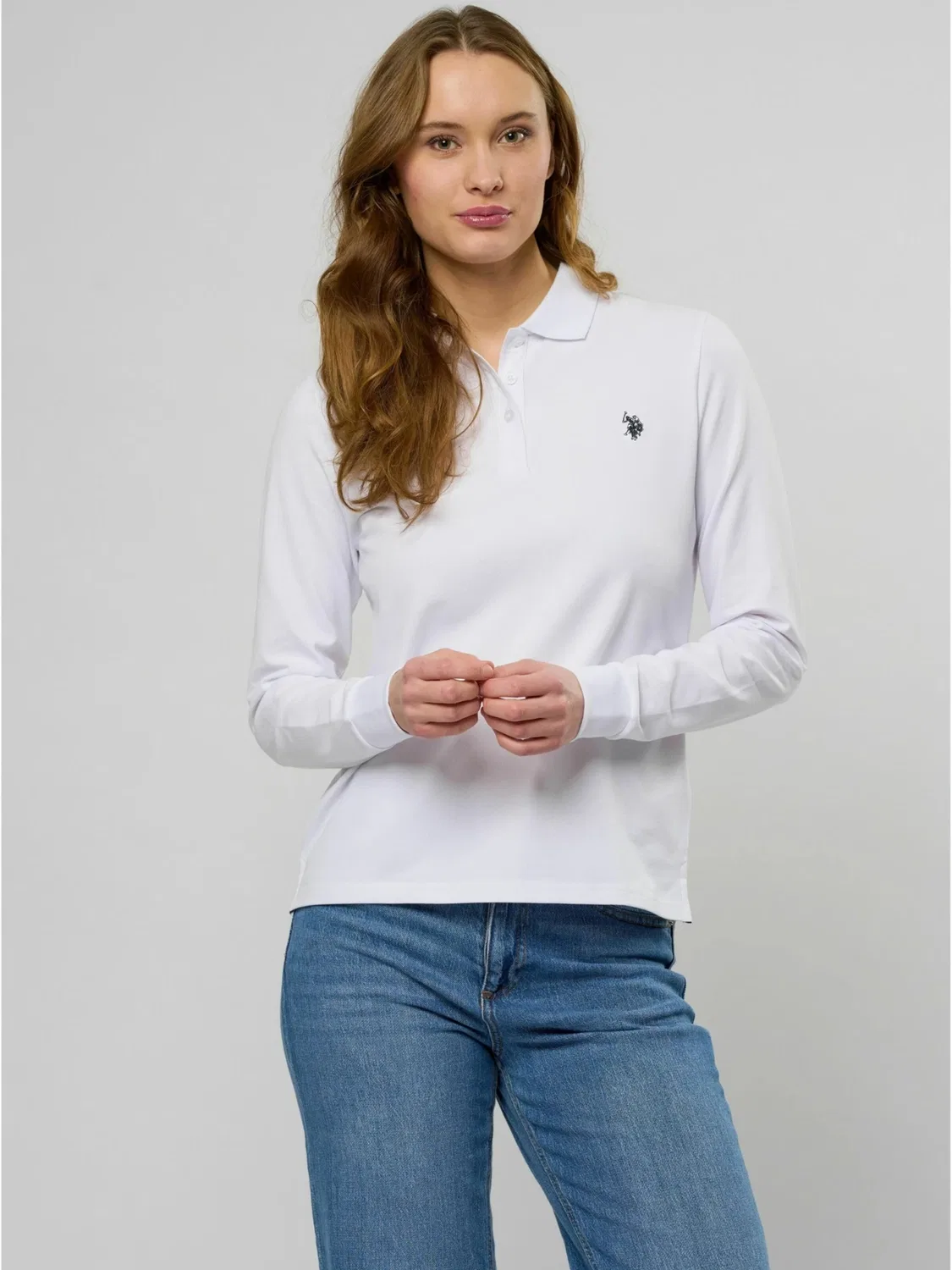 Футболка U.S. POLO ASSN. UWLise белого цвета — фото 3