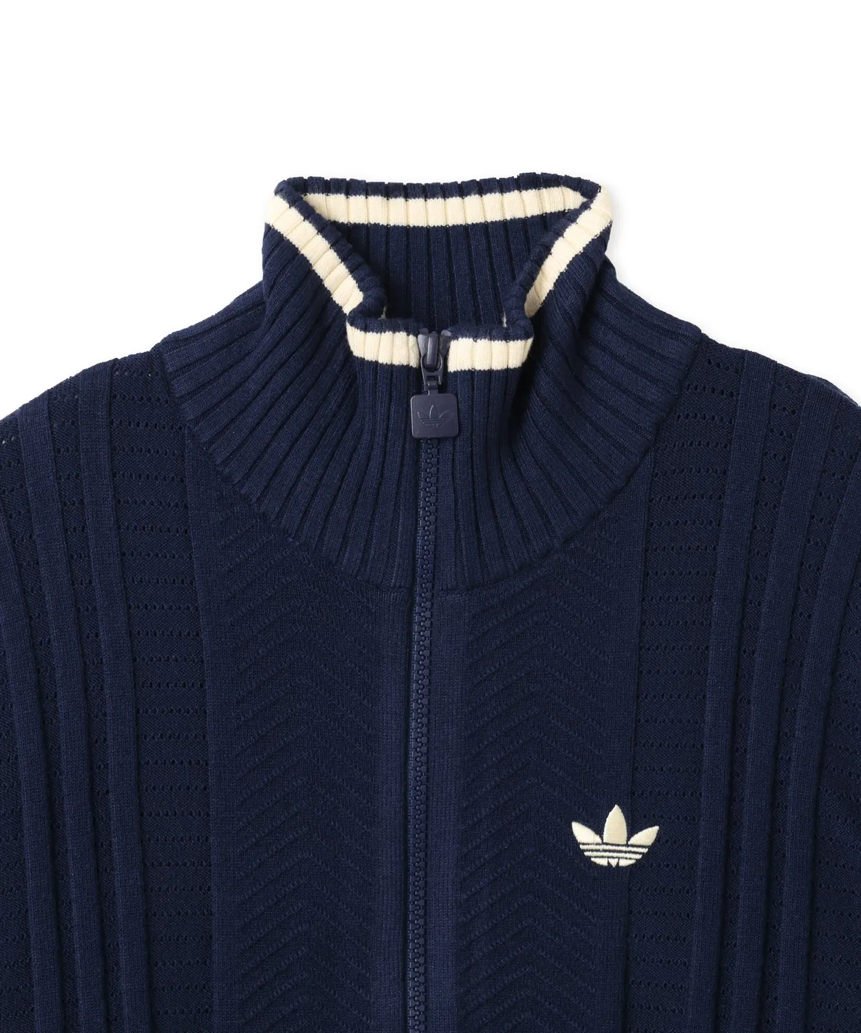 Женский свитшот с длинным рукавомCable Knit Firebird Adidas, Navy — фото 3