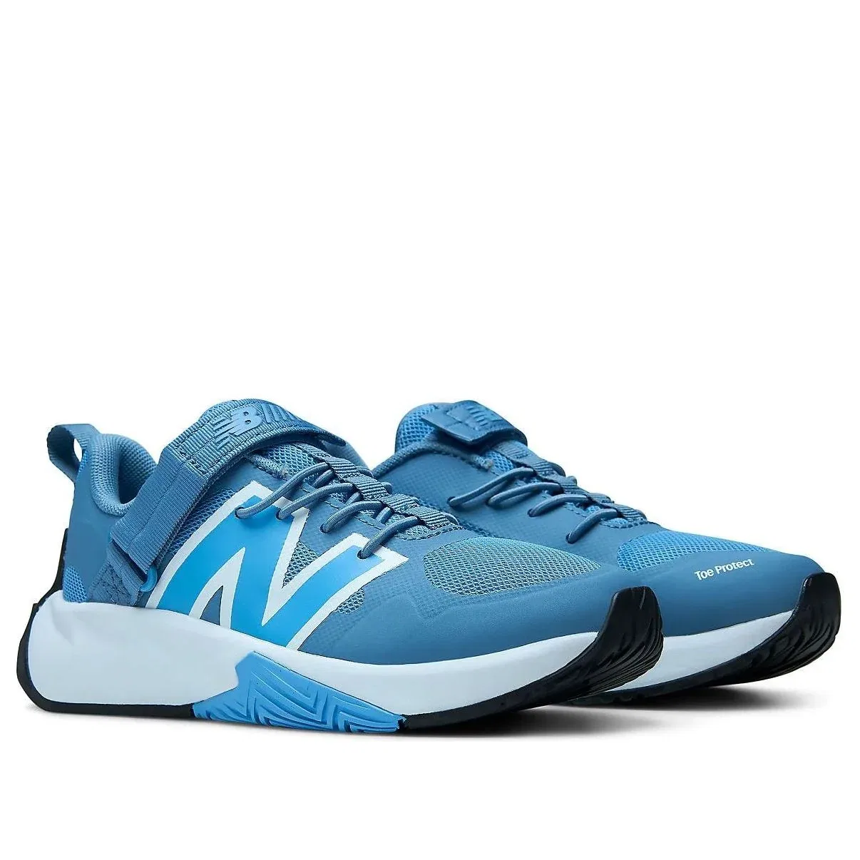Детские кроссовки с сетчатым верхом FCY Hook and Loop 'Heron Blue Analog Blue' New Balance, Heron Blue/Analog Blue — фото 4