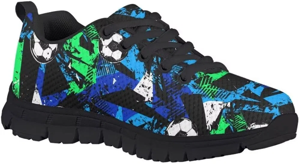 Детские кроссовки для мальчиков с принтом PinUp Angel, Cool Football Blue Green