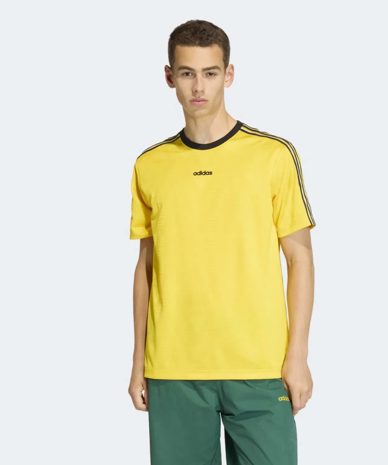 Мужская футболка с коротким рукавом из полиэстера Blurred Banana Jacquard Jersey Adidas, Yellow