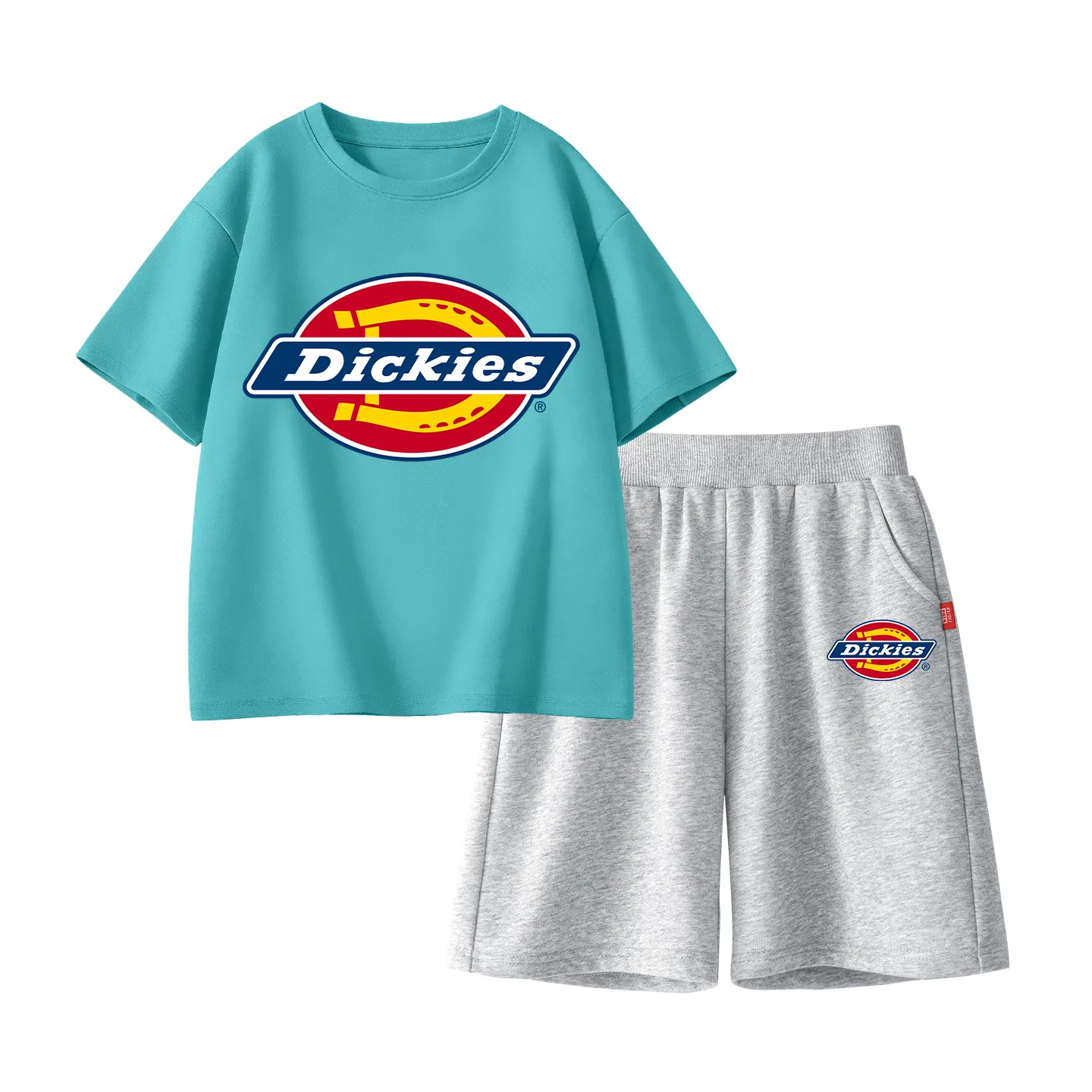 Детский спортивный комплект с круглым вырезом Dickies, Standard Peacock Blue+Standard K Gray