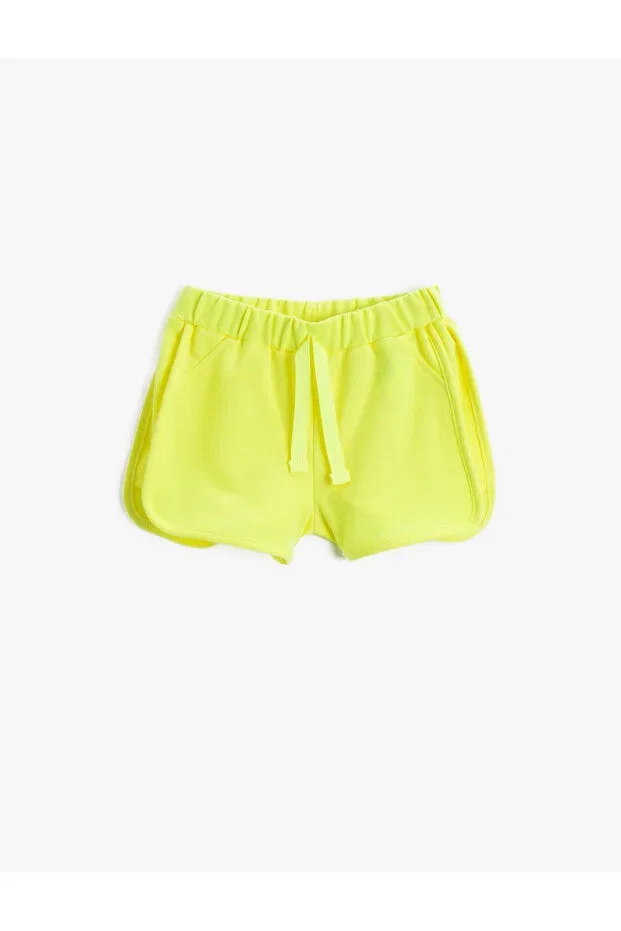 Детские шорты для девочек с широкой штаниной Koton, Yellow/151 — фото 2
