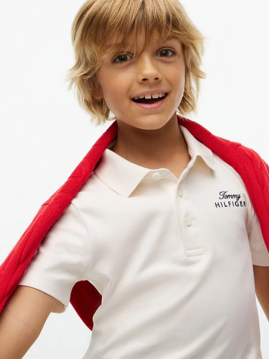 Футболка TOMMY HILFIGER "Festive" белого цвета — фото 3