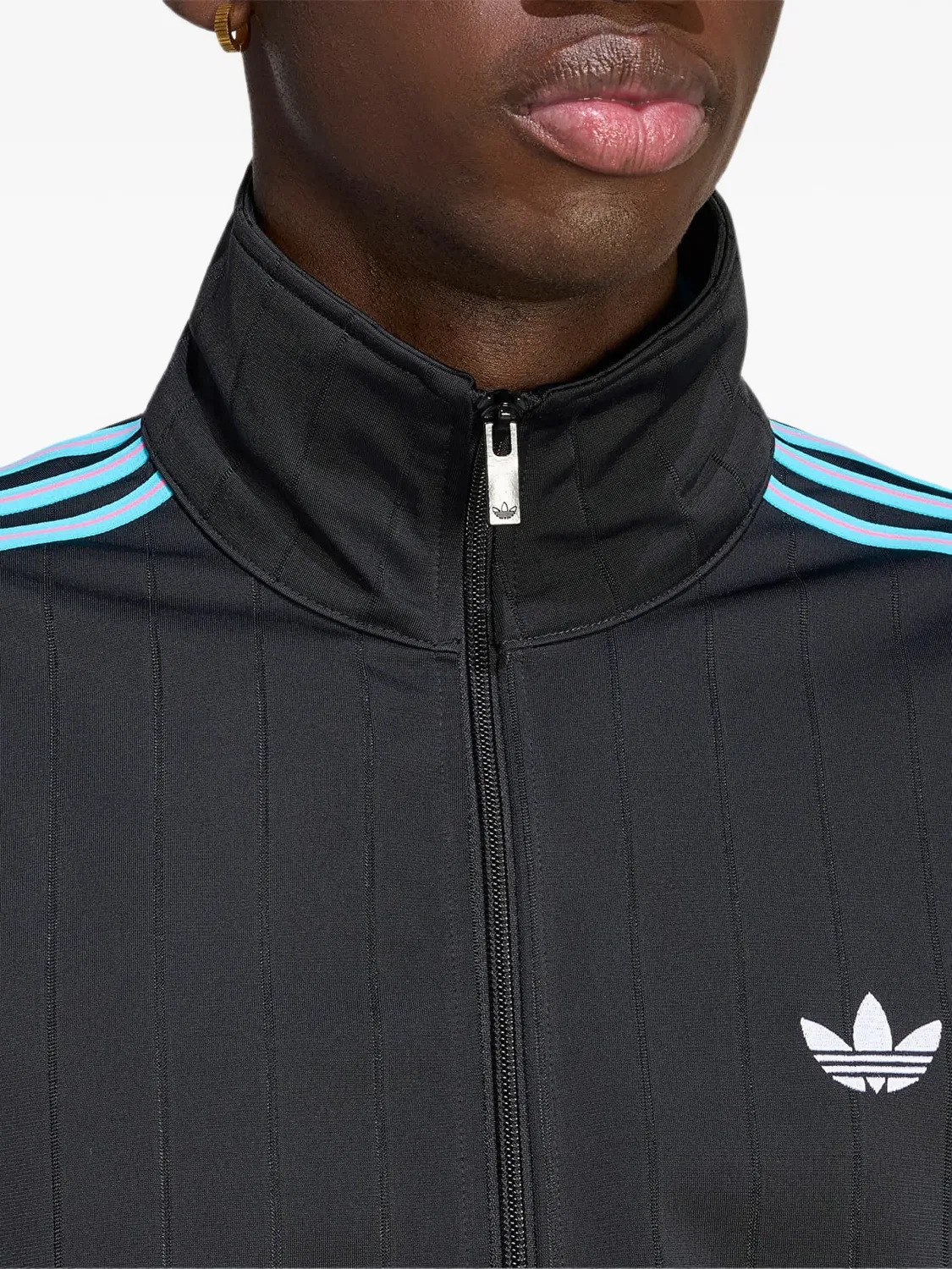 Трек-куртка Firebird Черная Adidas, черный — фото 4