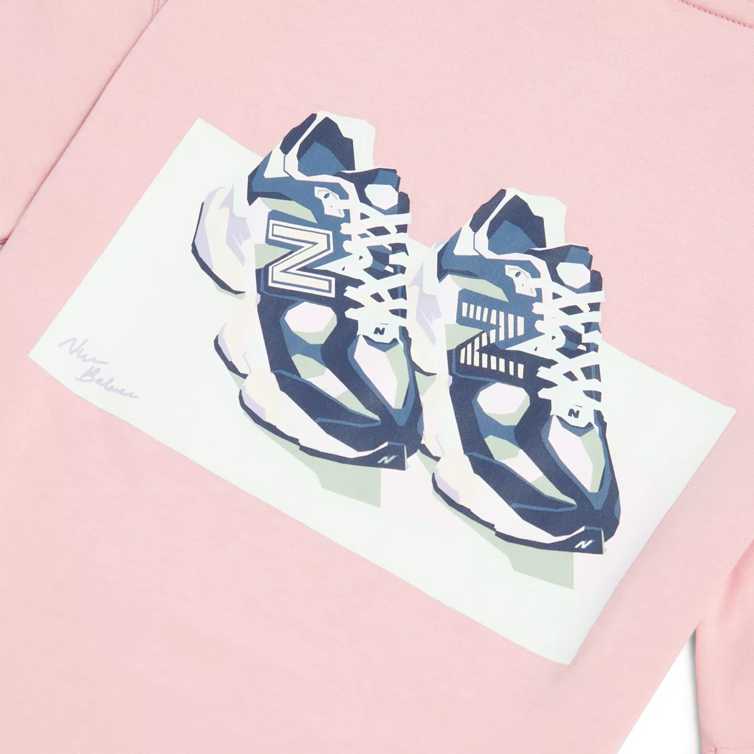 Детская футболка оверсайз с принтом 9060 Graphic New Balance, Pink Chalk — фото 3