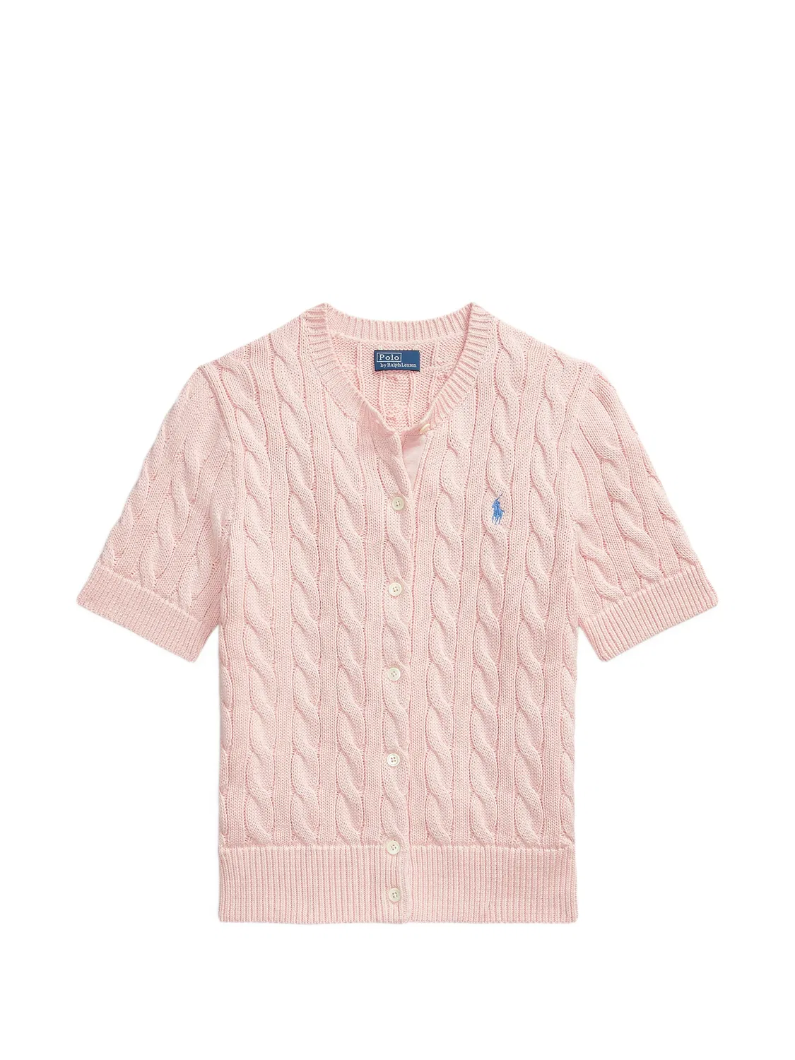 Polo Ralph Lauren Короткий хлопковый кардиган розовый