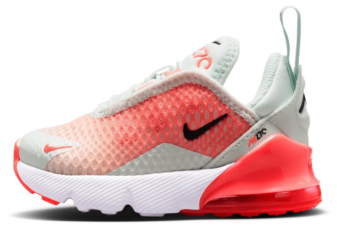 Кроссовки для девочек Air Max 270 RT Nike, цвет Barely Green/Black/Hot Lava — фото 2