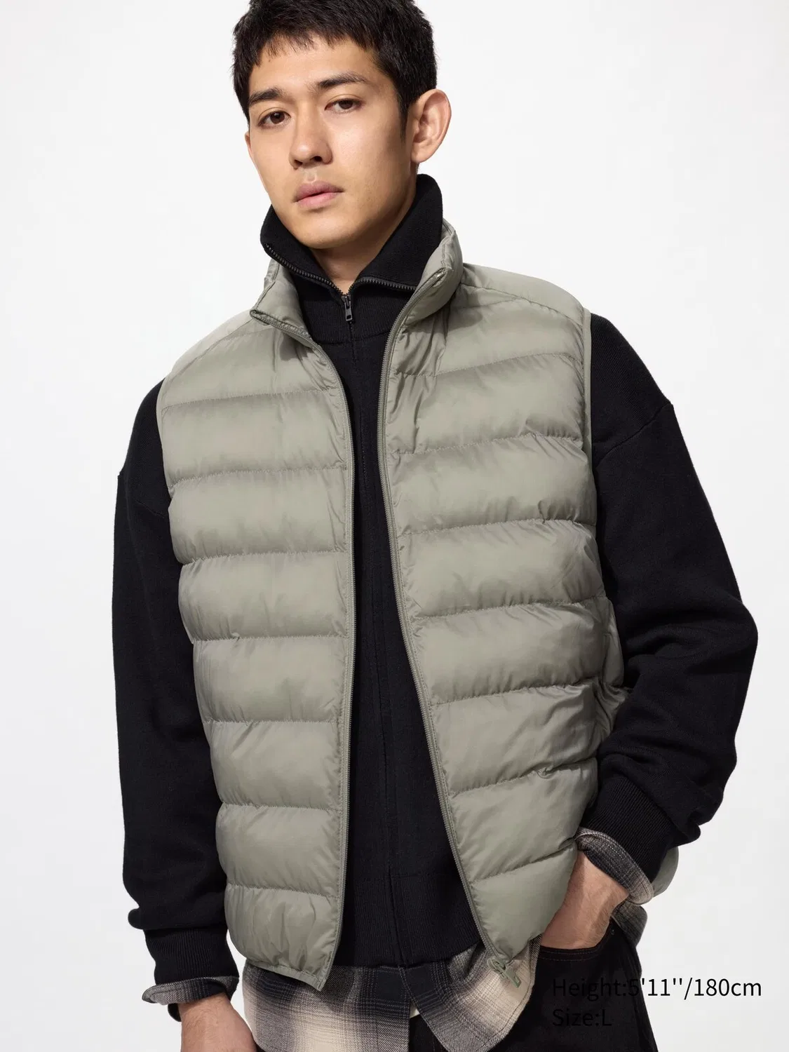 Жилет Pufftech Uniqlo, бежевый