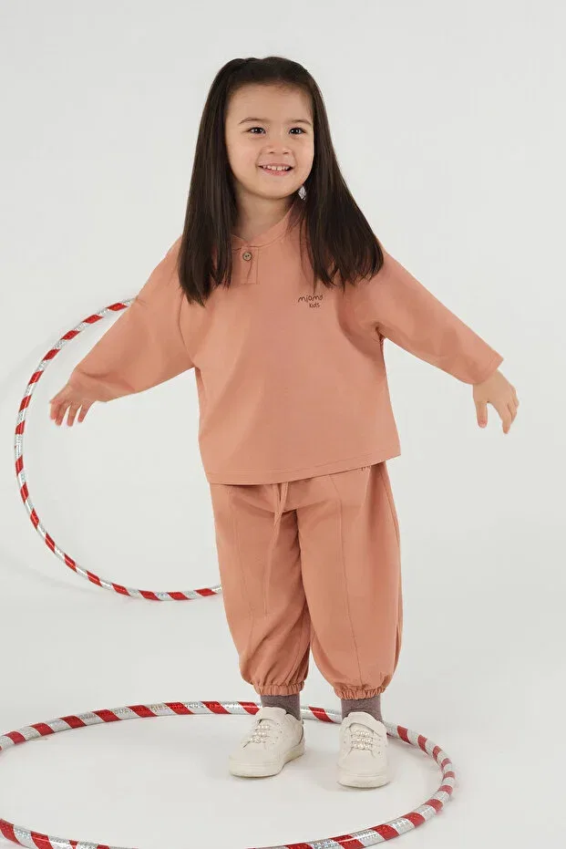 Детская футболка с принтом с длинным рукавом Mioma Kids, Orange — фото 2