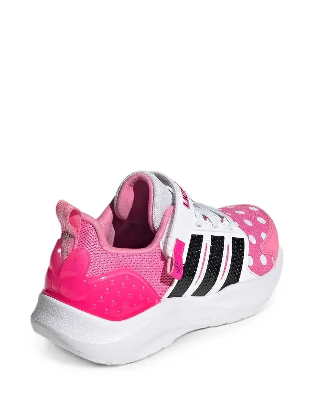 Кроссовки на липучках в горох Adidas Kids, розовый — фото 3
