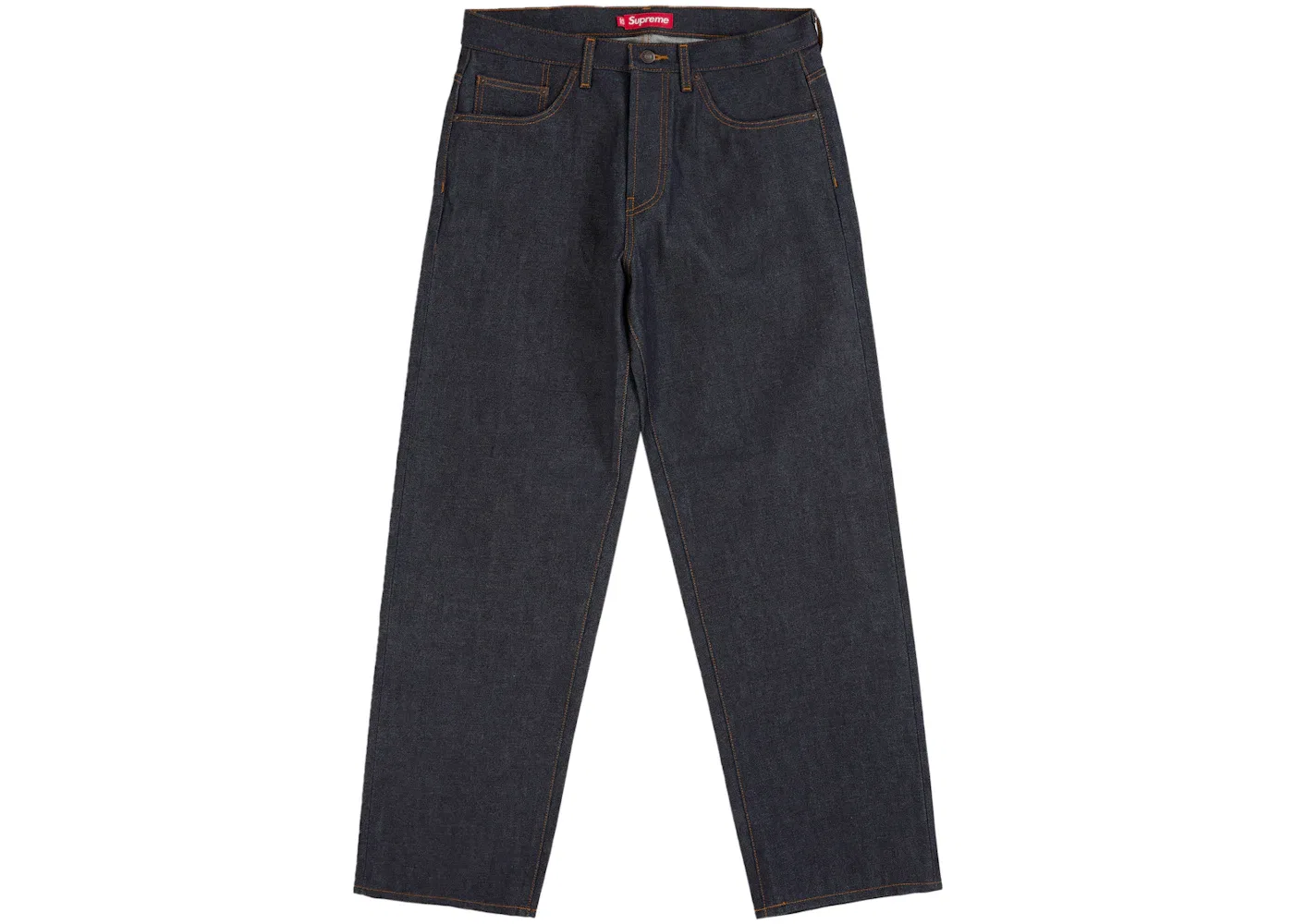 Мужские джинсы с прямым свободным кроем из селвидж-денима Supreme, Jean (SS26), Rigid Indigo