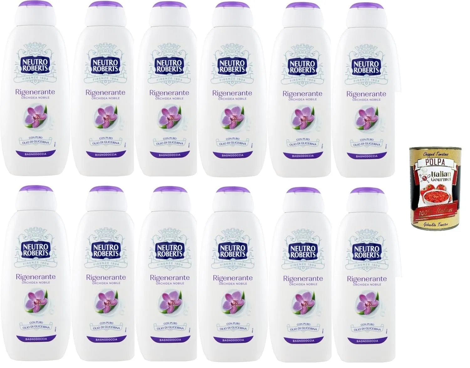 Регенерирующий гель для душа Neutro Roberts Orchidea Nobile 12 x 450 мл, Italian Gourmet Polpa 400 г Italian Gourmet E.R.