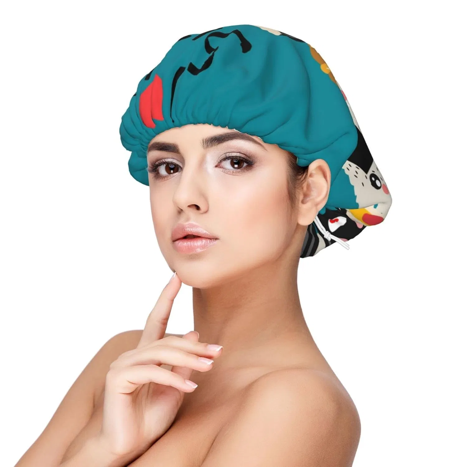 Шапочка для душа Satin Silk Bonnet, Xiso Ver, I Love Sushi, диаметр 33 см