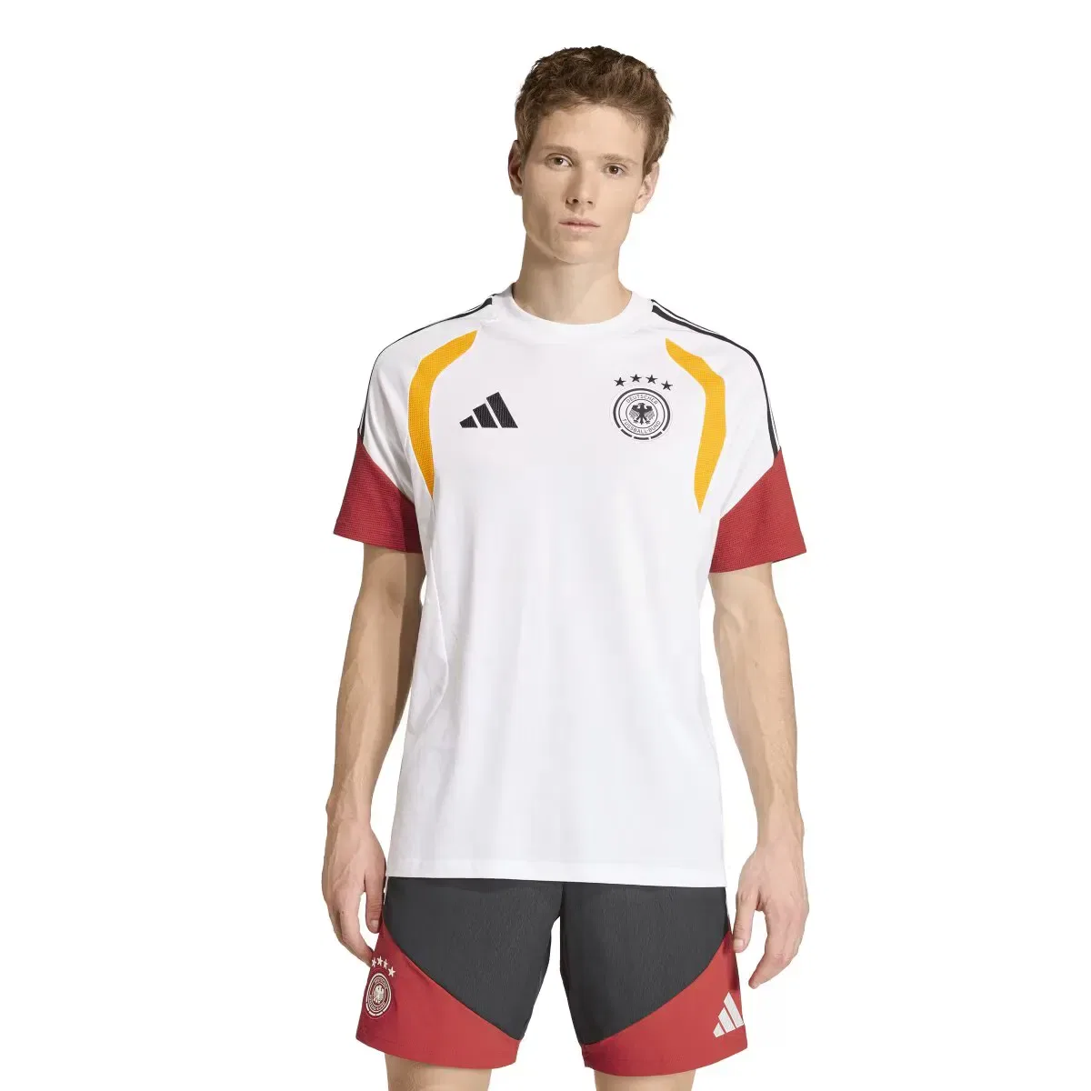 Мужская футболка с принтом Германия 2026 Tiro adidas, Blanco
