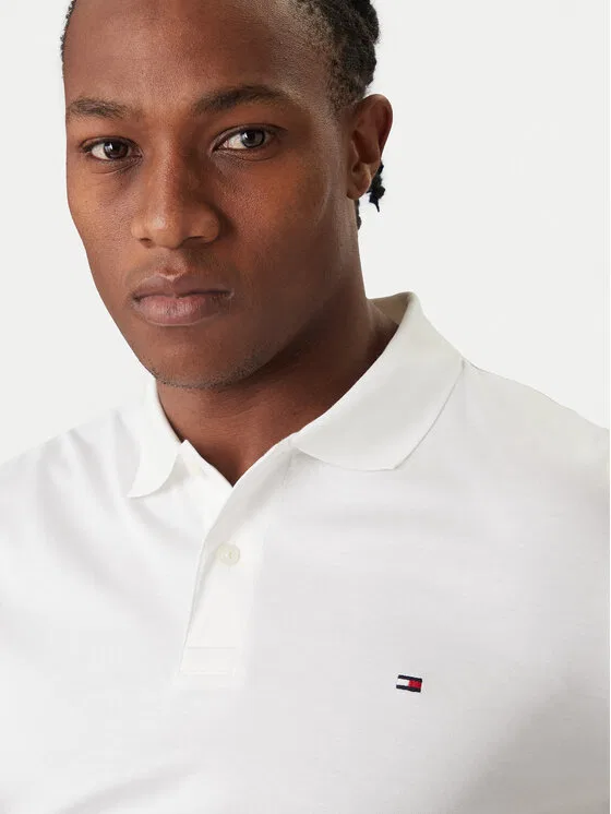 Поло regular fit Essential Tommy Hilfiger, белый — фото 4