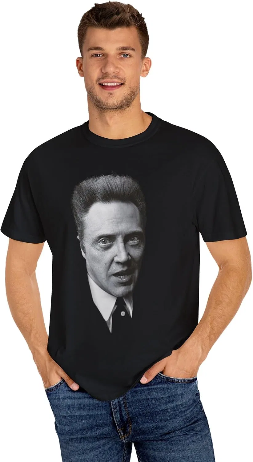 Женская футболка с принтом Christopher Walken, чёрный — фото 2